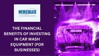 The Financial Benefits of Investing in Car Wash Equipment (For Businesses)