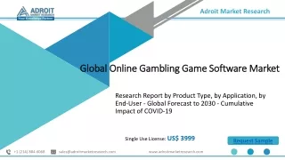 Online Gambling Game Software Industry Insights, Types, Analysis to 2023-2030