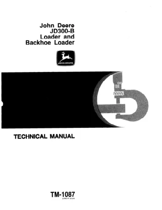JOHN DEERE 300B JD300B LOADER AND BACKHOE LOADER Service Repair Manual