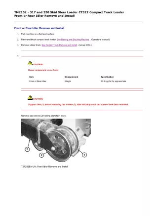 John Deere 317 Skid Steer Loader Service Repair Manual (TM2152)