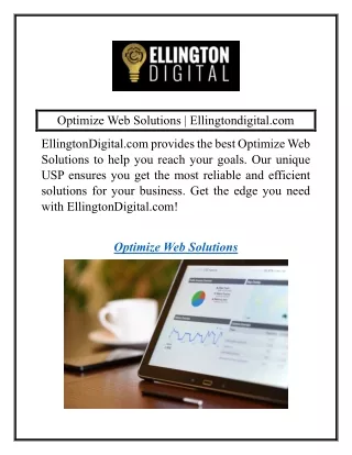 Optimize Web Solutions | Ellingtondigital.com