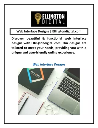 Web Interface Designs | Ellingtondigital.com