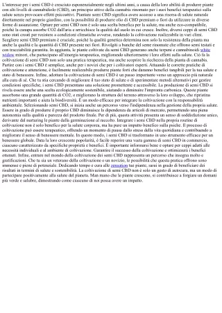 Guida Facile ai Semi CBD: Coltivare Salute a Casa