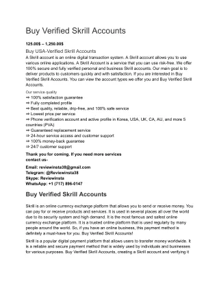 Buy Verified Skrill Accounts