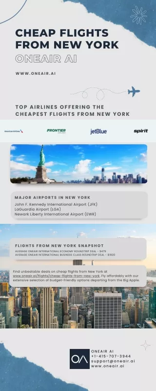 Book Cheap Flights From New York - OneAir