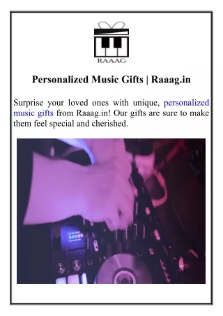 Personalized Music Gifts  Raaag.in