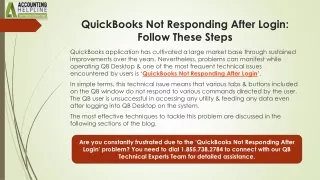 Troubleshoot QuickBooks Not Responding After Login: Expert Solutions