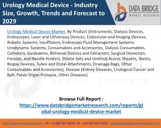 Urology Medical Device Market – Industry Trends and Forecast to 2029