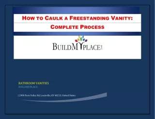 How to Caulk a Freestanding Vanity Complete Process.PDF