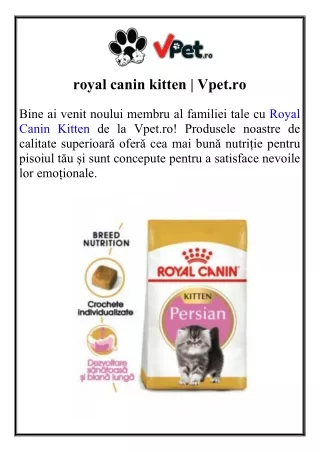 royal canin kitten  Vpet.ro