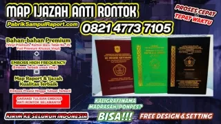 0821-4773-7105 Pengrajin Sampul Raport Map Ijazah di Aceh Utara