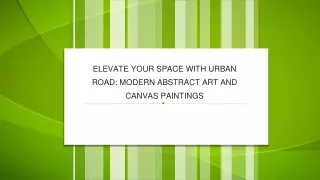 Elevate Your Space with Urban Road Modern Abstract Art and Canvas Paintings