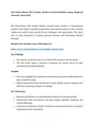 The Polyurethane (PU) Leather Market Growth Statistics &amp; Regional Forecast