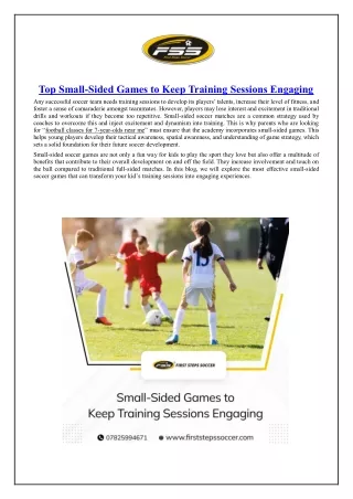 Top Small-Sided Games to Keep Training Sessions Engaging