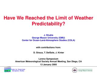 Have We Reached the Limit of Weather Predictability?
