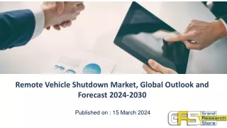 Remote Vehicle Shutdown Market, Global Outlook and Forecast 2024-2030