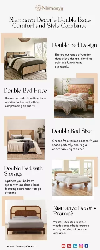 Nismaaya Decor's Double Beds Comfort and Style Combined