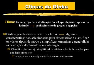 Climas do Globo