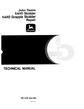 JOHN DEERE 540D SKIDDER Service Repair Manual