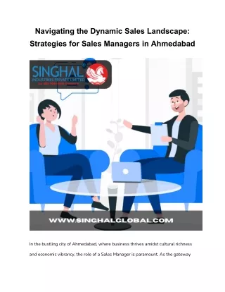 Navigating the Dynamic Sales Landscape_ Strategies for Sales Managers in Ahmedabad