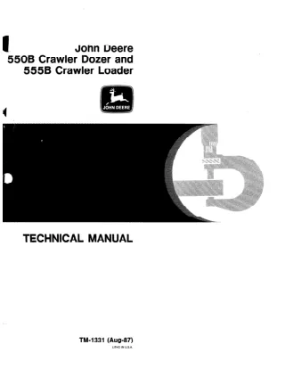 JOHN DEERE 555B CRAWLER LOADER Service Repair Manual