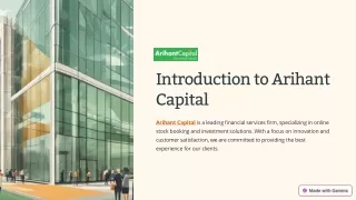 Arihant Capital: Your Premier Choice for Seamless Online Stock Booking