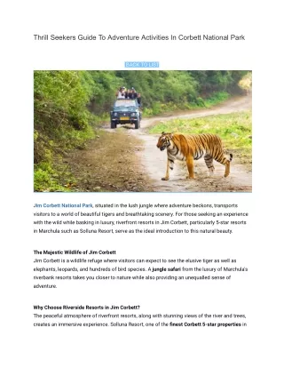 Riverside resorts in Jim Corbett