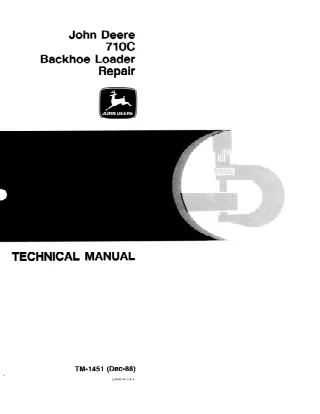 JOHN DEERE 710C BACKHOE LOADER Service Repair Manual