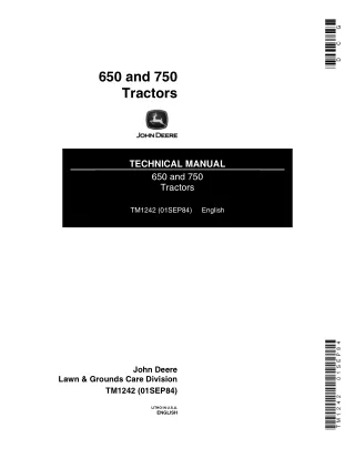 JOHN DEERE 750 TRACTOR Service Repair Manual