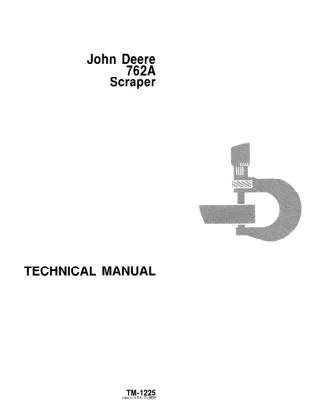 John Deere 762A Scraper Service Repair Manual