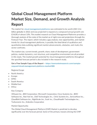 Global Cloud Management Platform Market