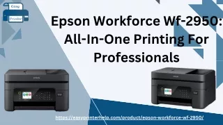 Epson Workforce Wf-2950 All-In-One Printing For Professionals