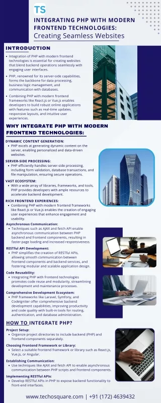 Integrating PHP with Modern Frontend Technologies INFO