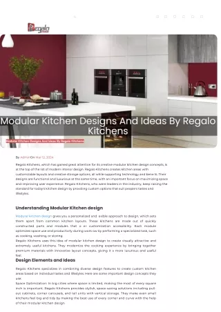 Modular Kitchen Designs And Ideas By Regalo Kitchens