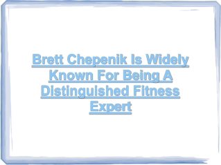 brett chepenik - fitness expert