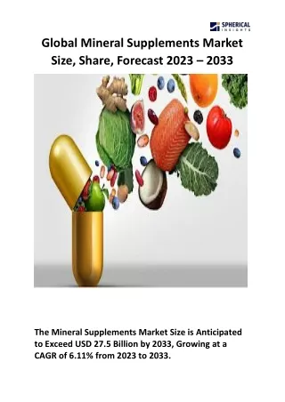 Global Mineral Supplements Market Size