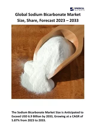 Global Sodium Bicarbonate Market Size