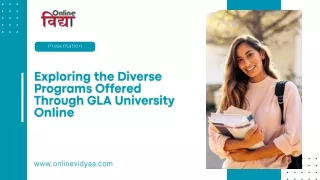 Exploring the Diverse Programs Offered Through GLA University Online