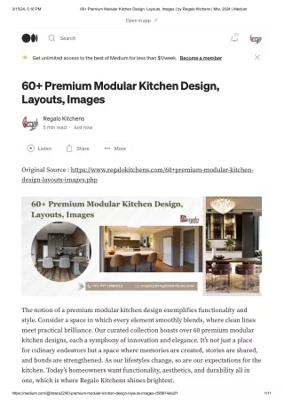 60  Premium Modular Kitchen Design, Layouts, Images