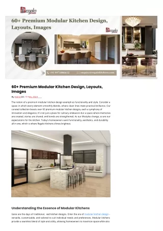 60  Premium Modular Kitchen Design, Layouts, Images