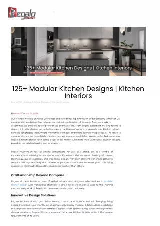 125  Modular Kitchen Designs | Kitchen Interiors