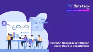 How SAP Training and Certification Opens Doors to Opportunities