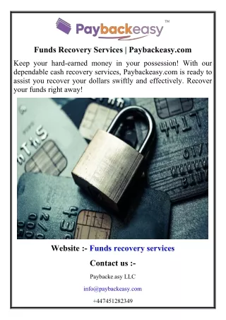 Funds Recovery Services  Paybackeasy.com