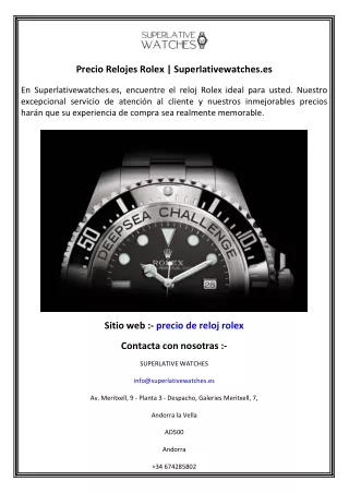 Precio Relojes Rolex  Superlativewatches.es