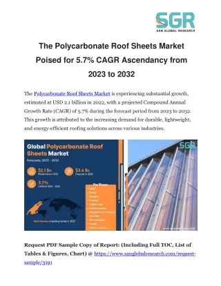 The Polycarbonate Roof Sheets Market Poised for 5.7% CAGR Ascendancy from 2023 t