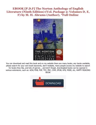 [Epub]$$ The Norton Anthology of English Literature (Ninth Edition) (Vol. Packag