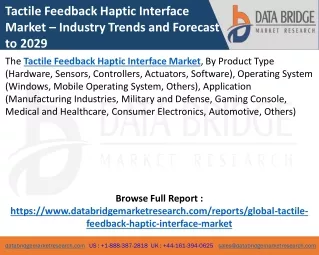 Tactile Feedback Haptic Interface Market