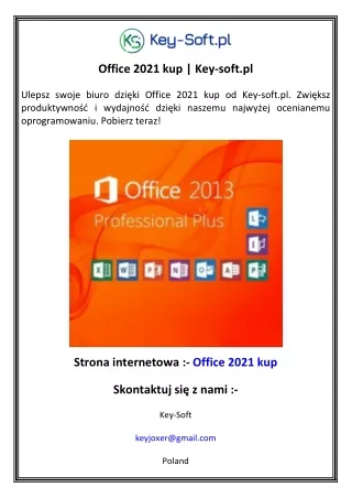 Office 2021 kup  Key-soft.pl