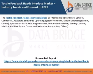 Tactile Feedback Haptic Interface Market