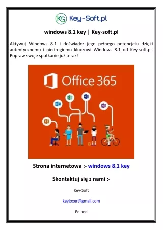 windows 8.1 key  Key-soft.pl